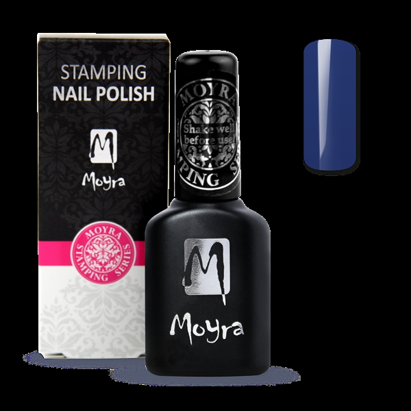 Blå Smart Polish, Langsom tørrende stamping neglelak, SPS10, Moyra