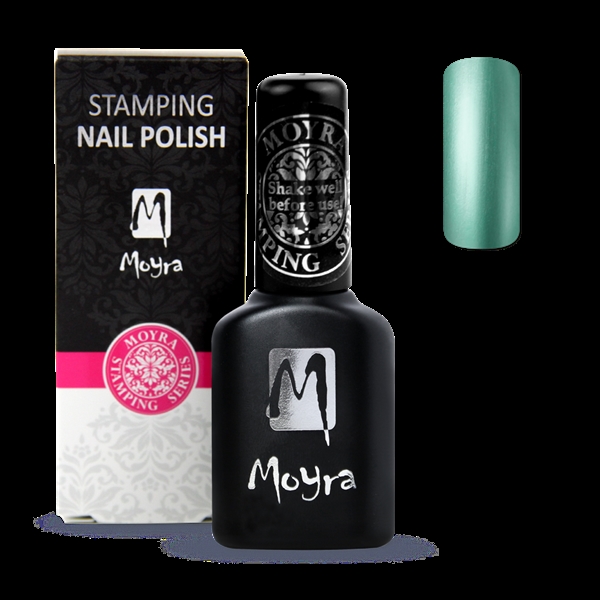 Metallisk Grøn Smart Polish, Langsom tørrende stamping neglelak, SPS17, Moyra