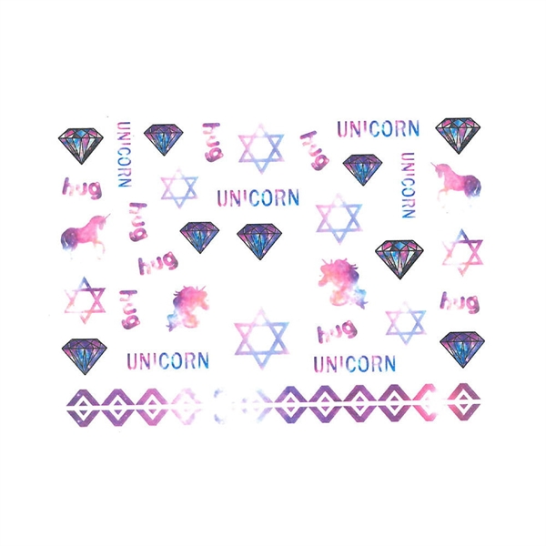 Water decal med Unicorn tema, BN-638, GNB